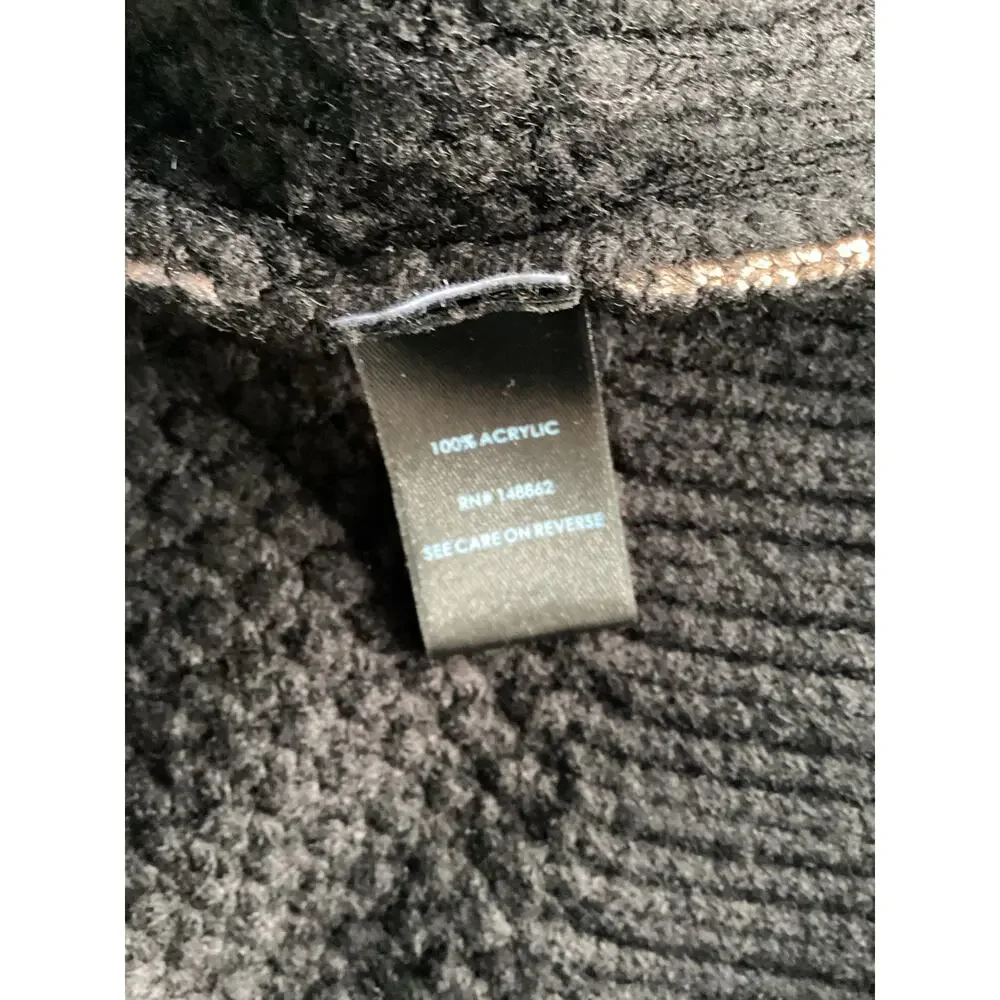 Torrid Women's Cable Knit Metallic Cropped Foil Pullover‎ Sweater Brown Size 2